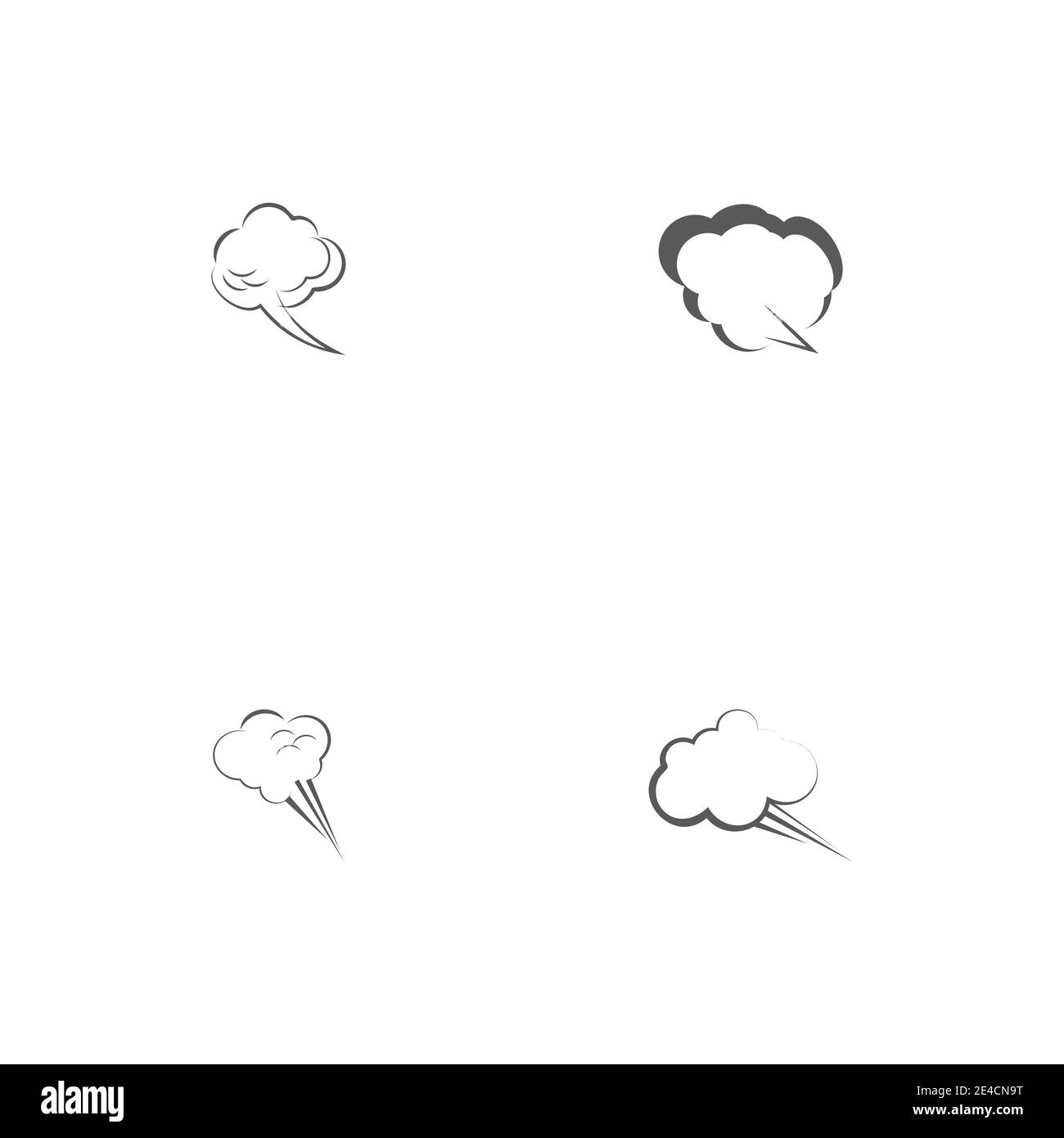 Set Cloud Comic Book Design Element Vector Illustration Stock Vector ...