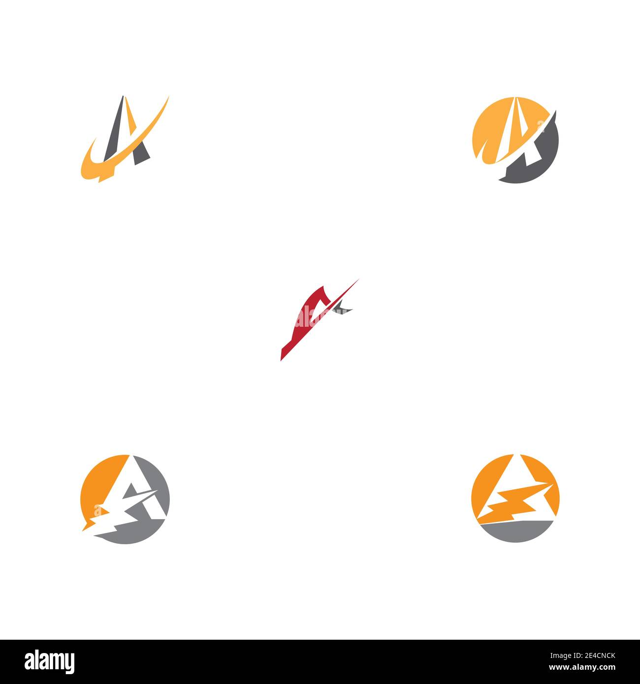 Set A Letter Logo Template vector icon illustration design Stock Vector
