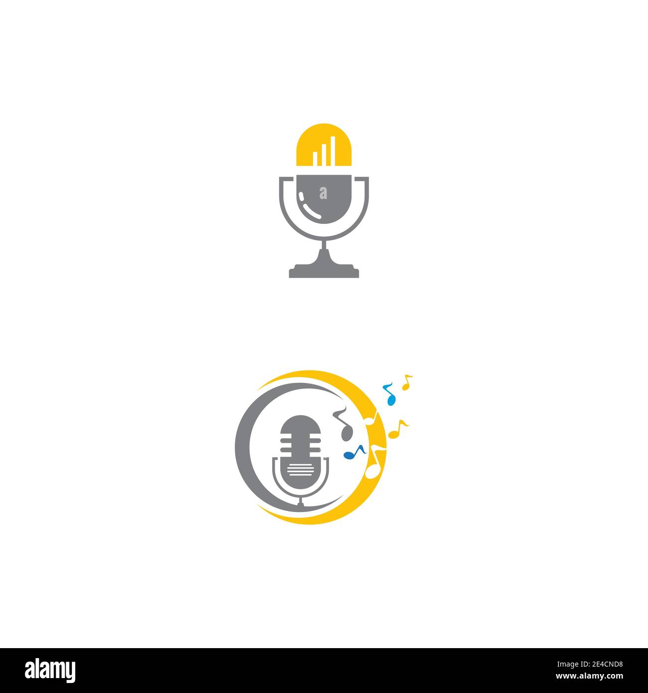 Podcast Vector icon design illustration Template Stock Vector