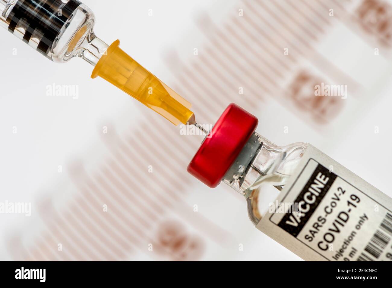 Vaccination with serum against COVID-19 / Coronavirus Stock Photo