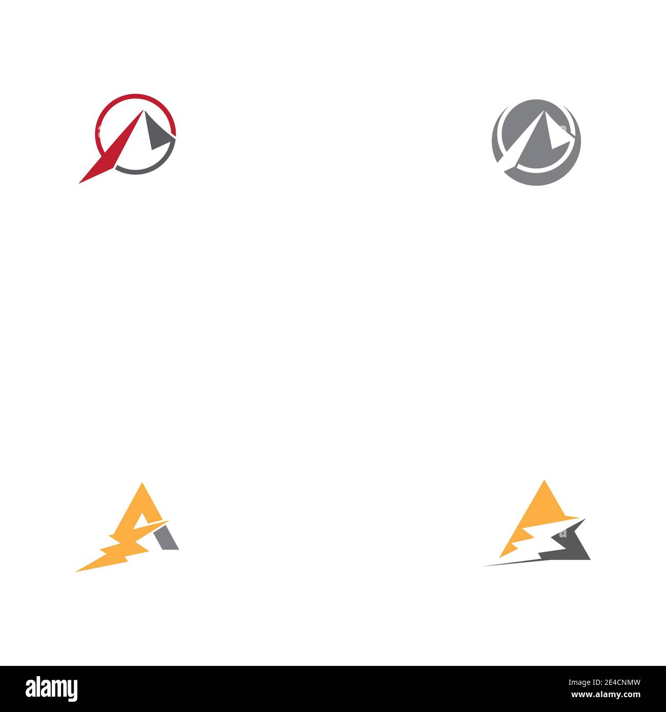 Set A Letter Logo Template vector icon illustration design Stock Vector