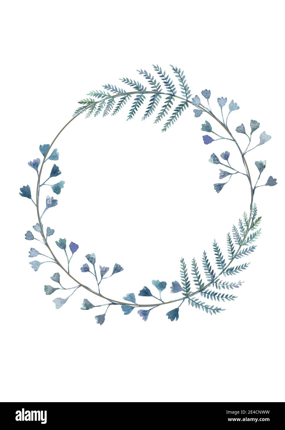 fern wreath clipart vector