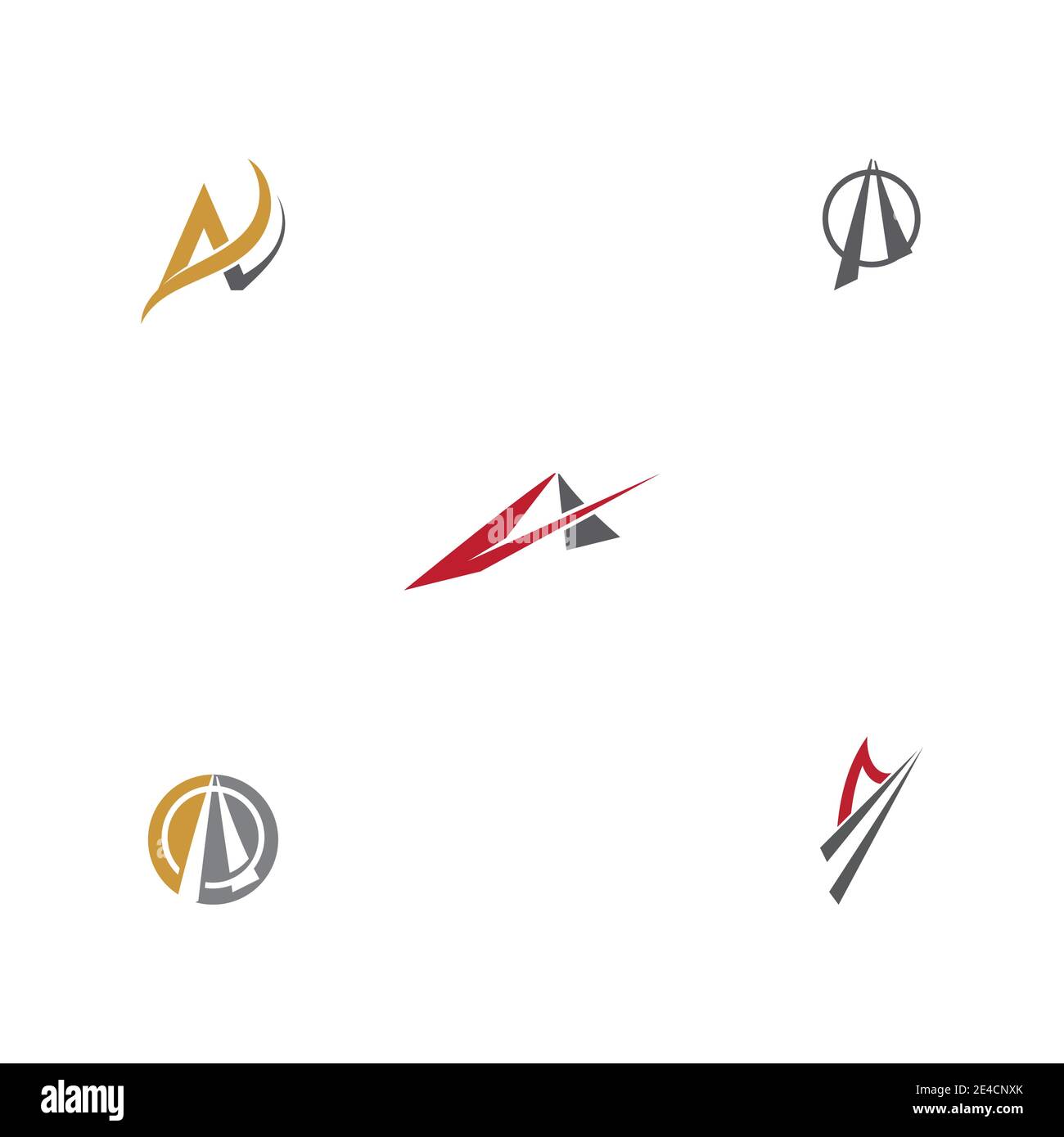 Set A Letter Logo Template vector icon illustration design Stock Vector