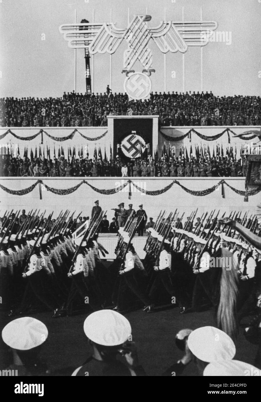 Reichsparteitag 1935 Nürnberg Navy March Past Hitler Stock Photo