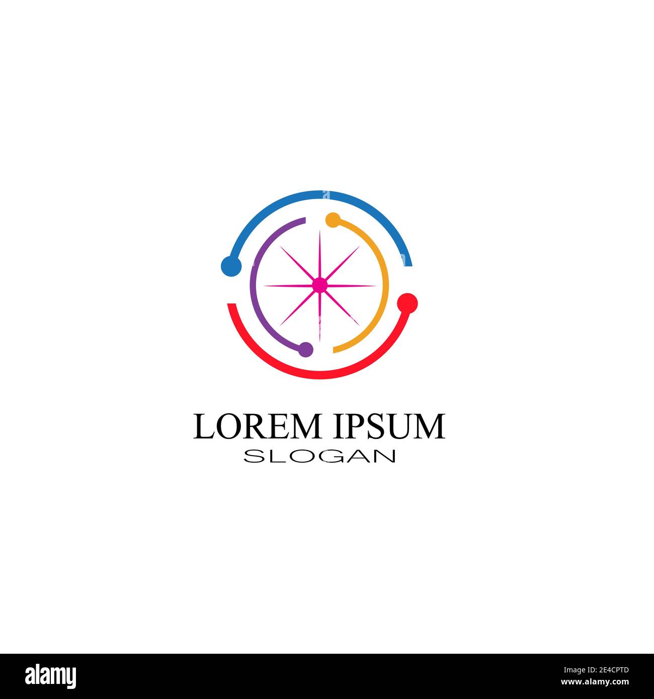 Cyclist logo template Bicycle vector design. Stock Vector