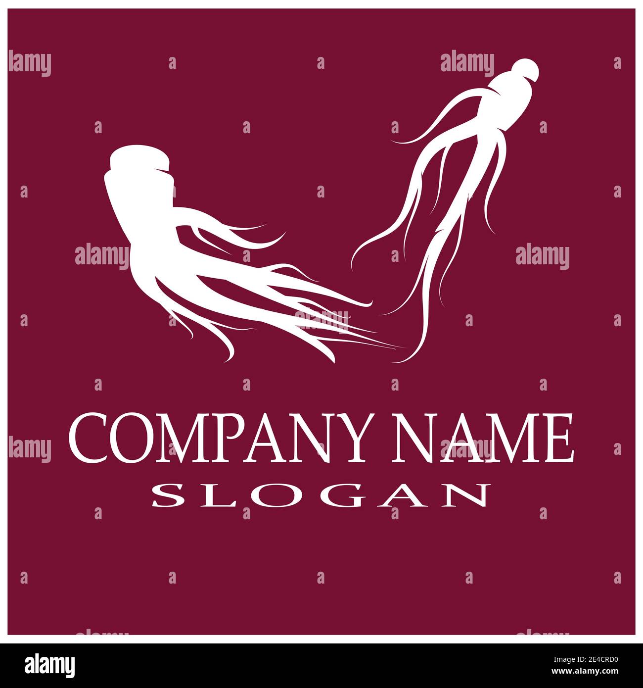 Ginseng Wave Logo Template vector symbol nature Stock Vector
