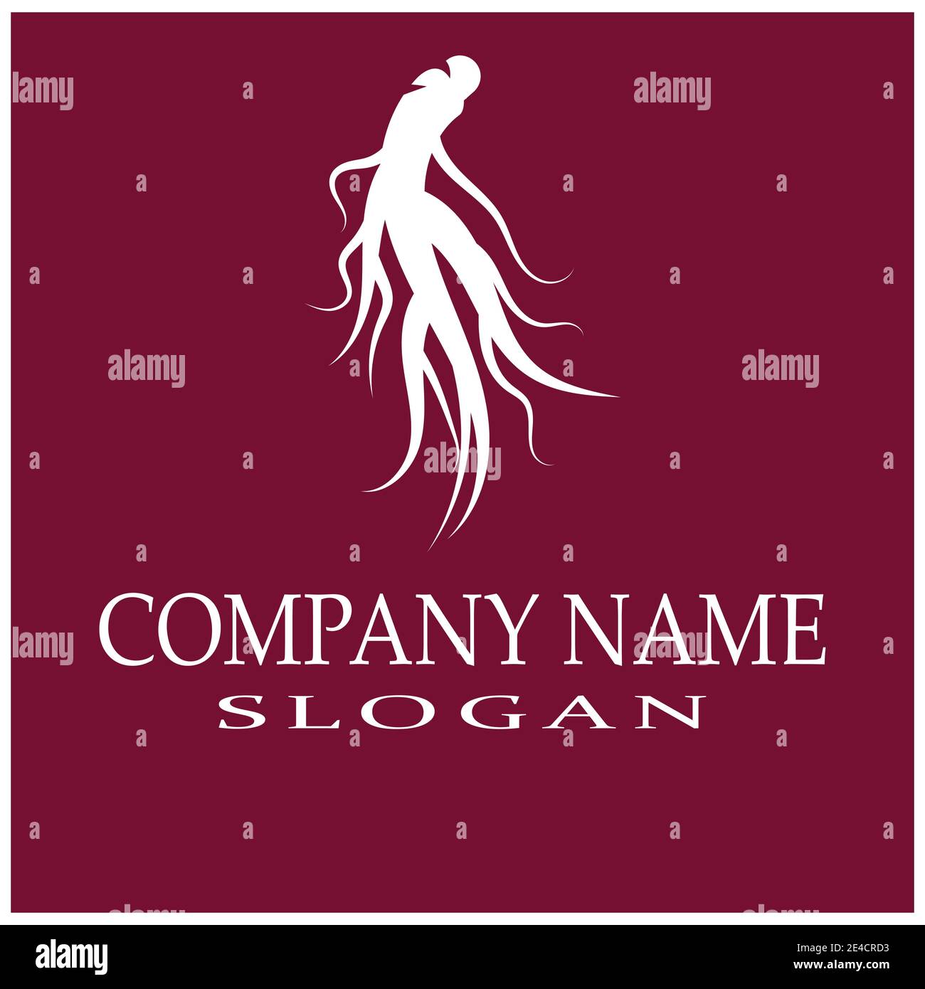 Ginseng Wave Logo Template vector symbol nature Stock Vector