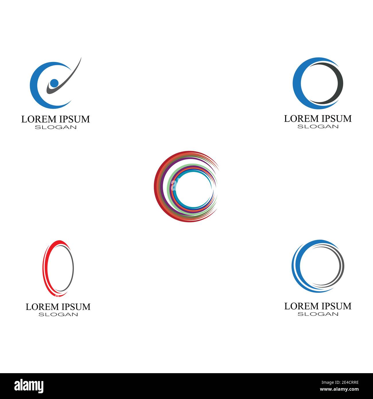 Set Cyclist logo template Bicycle vector design. Stock Vector