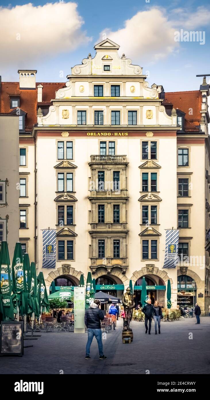 Orlando House in Munich. Built in 1900 according to plans by the Munich architect Max Littmann Stock Photo