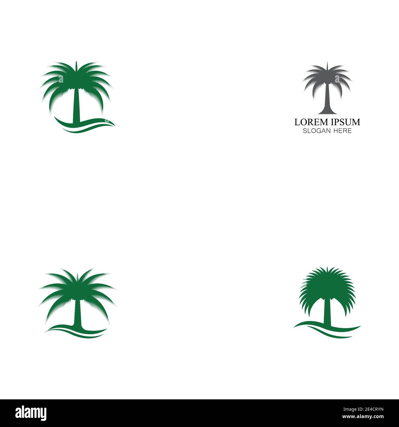 Set Dates tree Logo Template vector symbol nature Stock Vector
