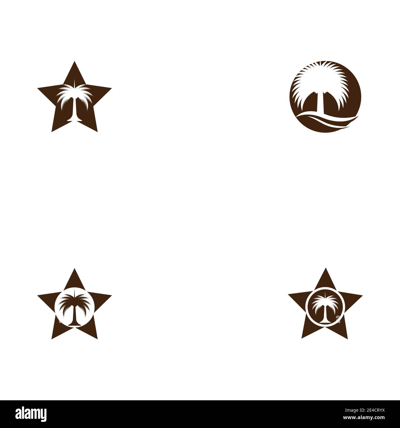Set Dates tree Logo Template vector symbol nature Stock Vector