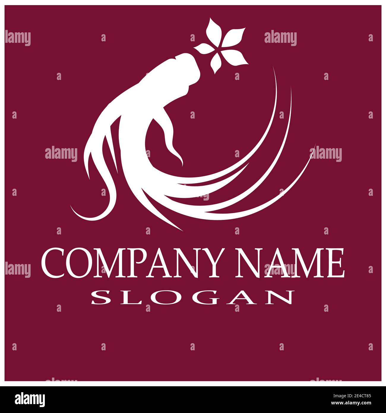 Ginseng Wave Logo Template vector symbol nature Stock Vector