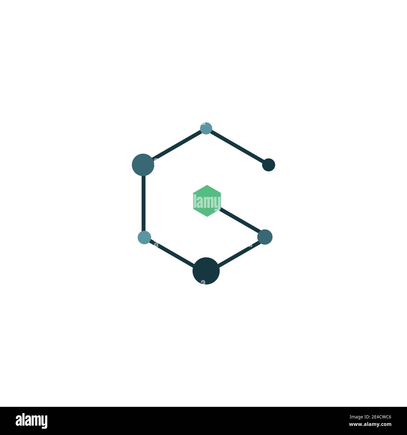 Molecule symbol logo template vector illustration design Stock Vector