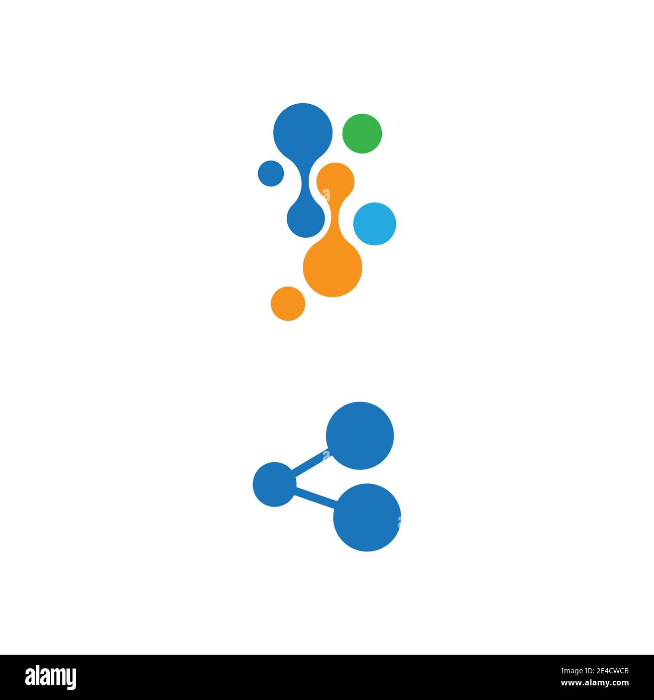 Molecule symbol logo template vector illustration design Stock Vector