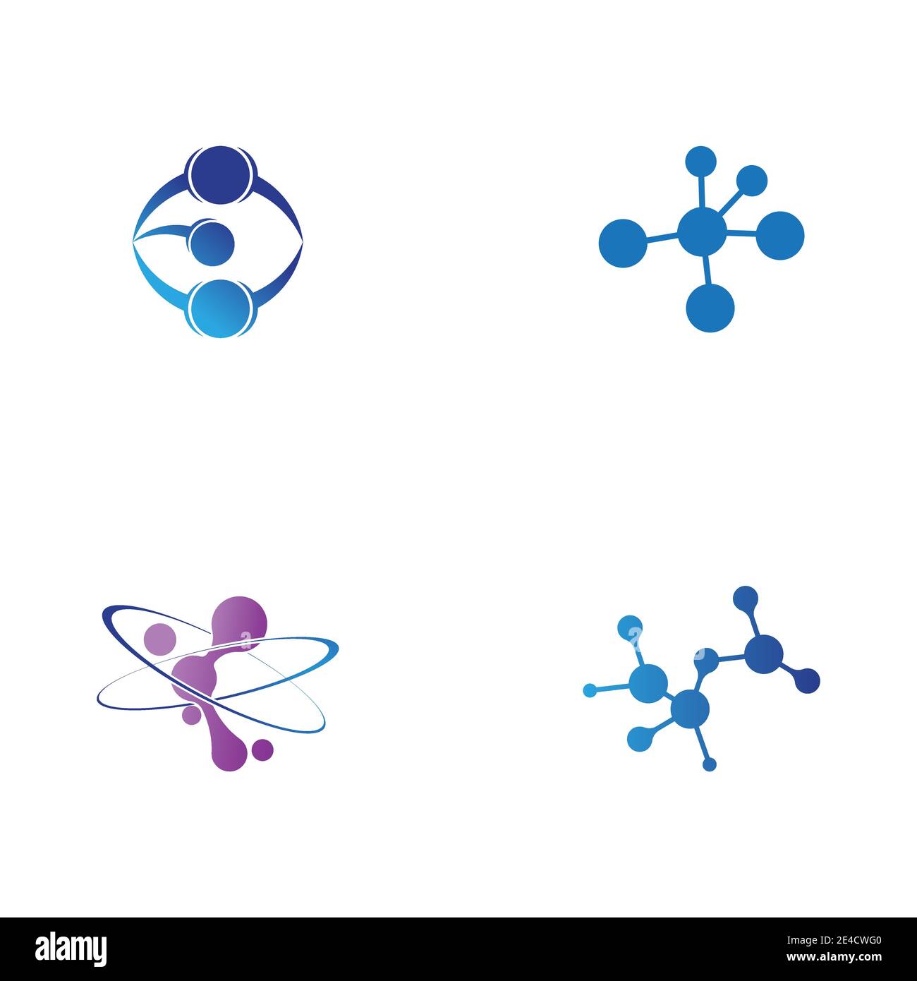 Set Molecule symbol logo template vector illustration design Stock Vector
