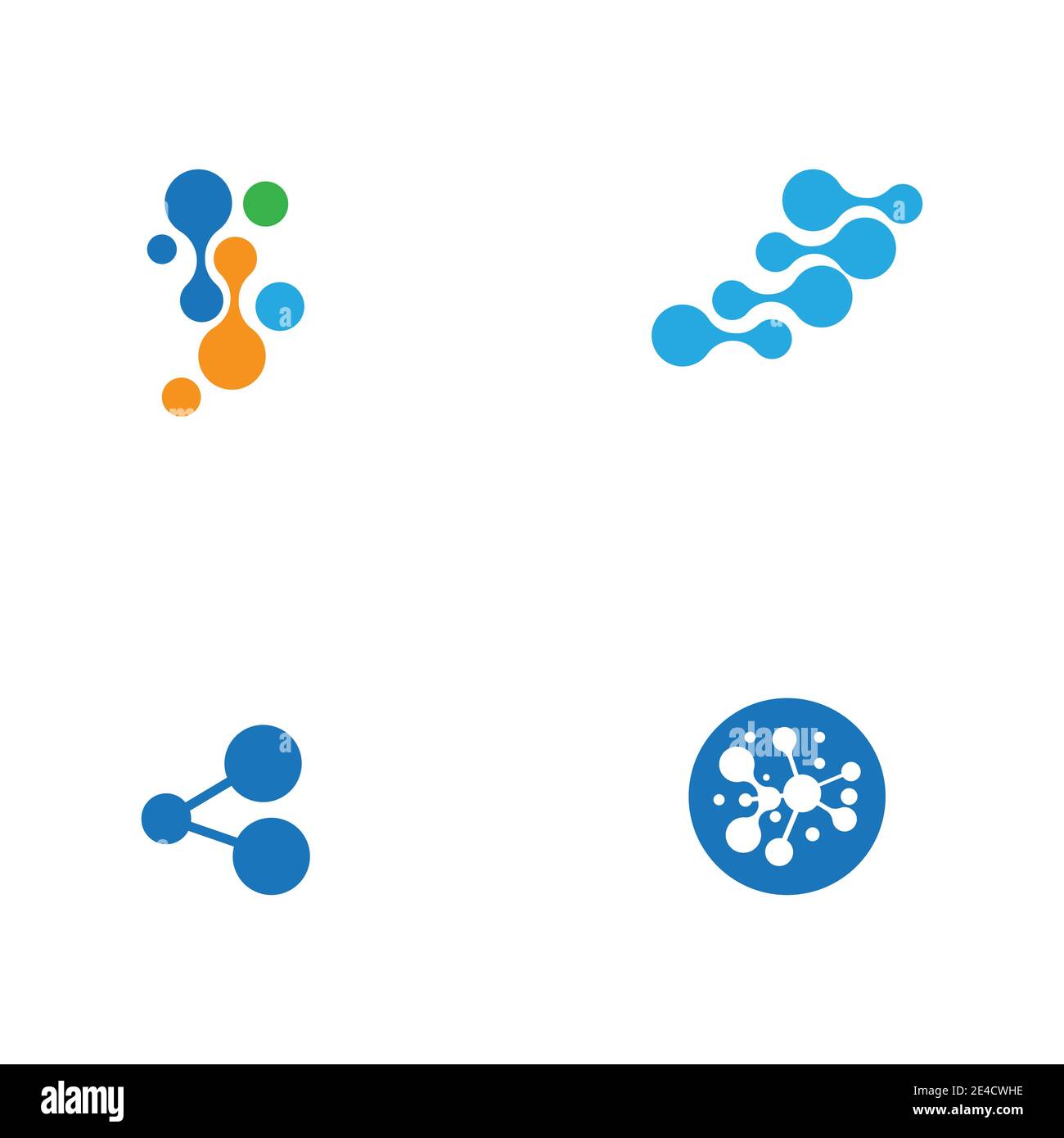 Set Molecule symbol logo template vector illustration design Stock Vector