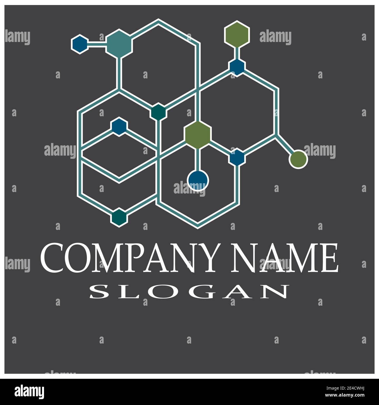 Molecule symbol logo template vector illustration design Stock Vector