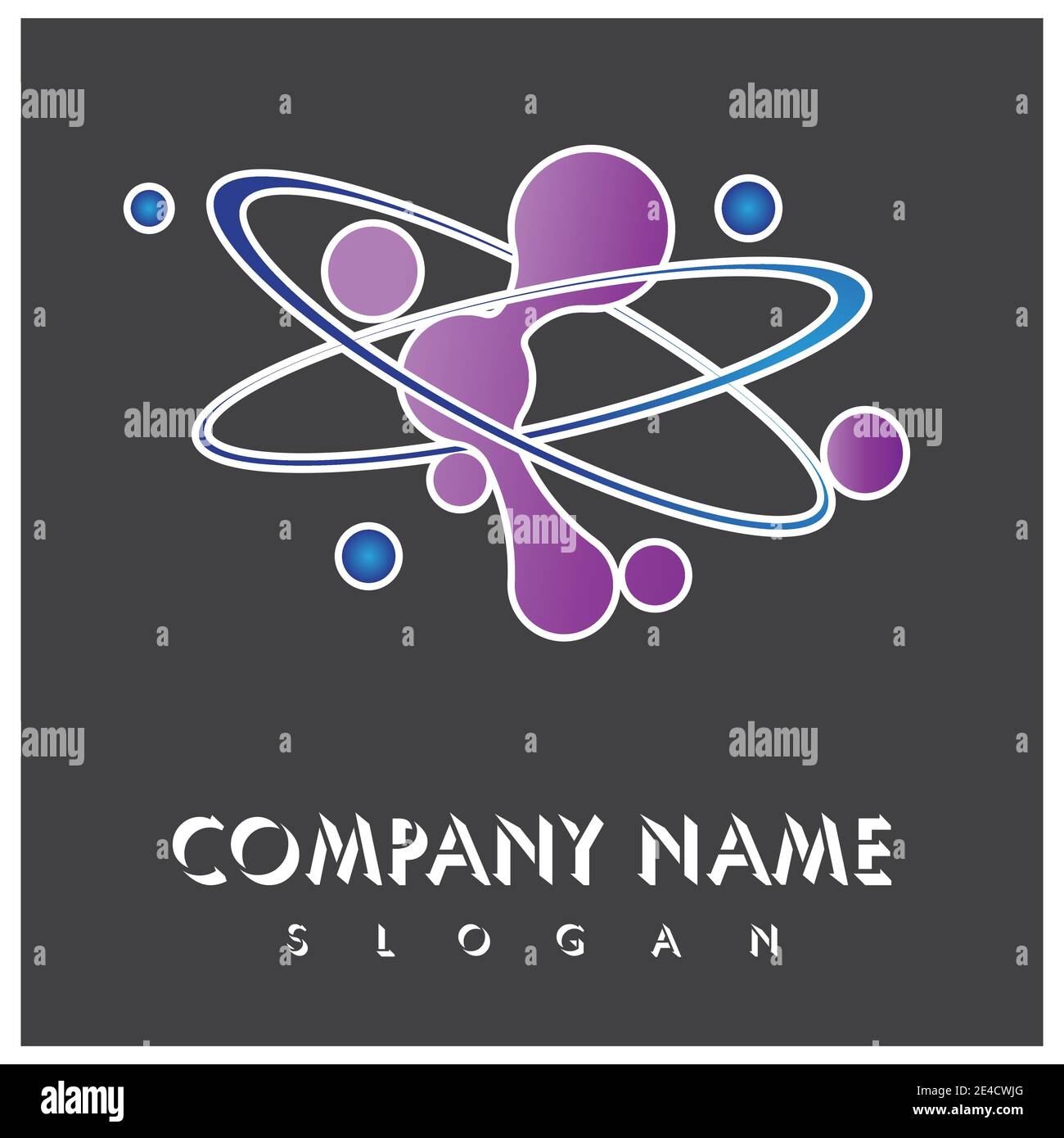 Molecule symbol logo template vector illustration design Stock Vector