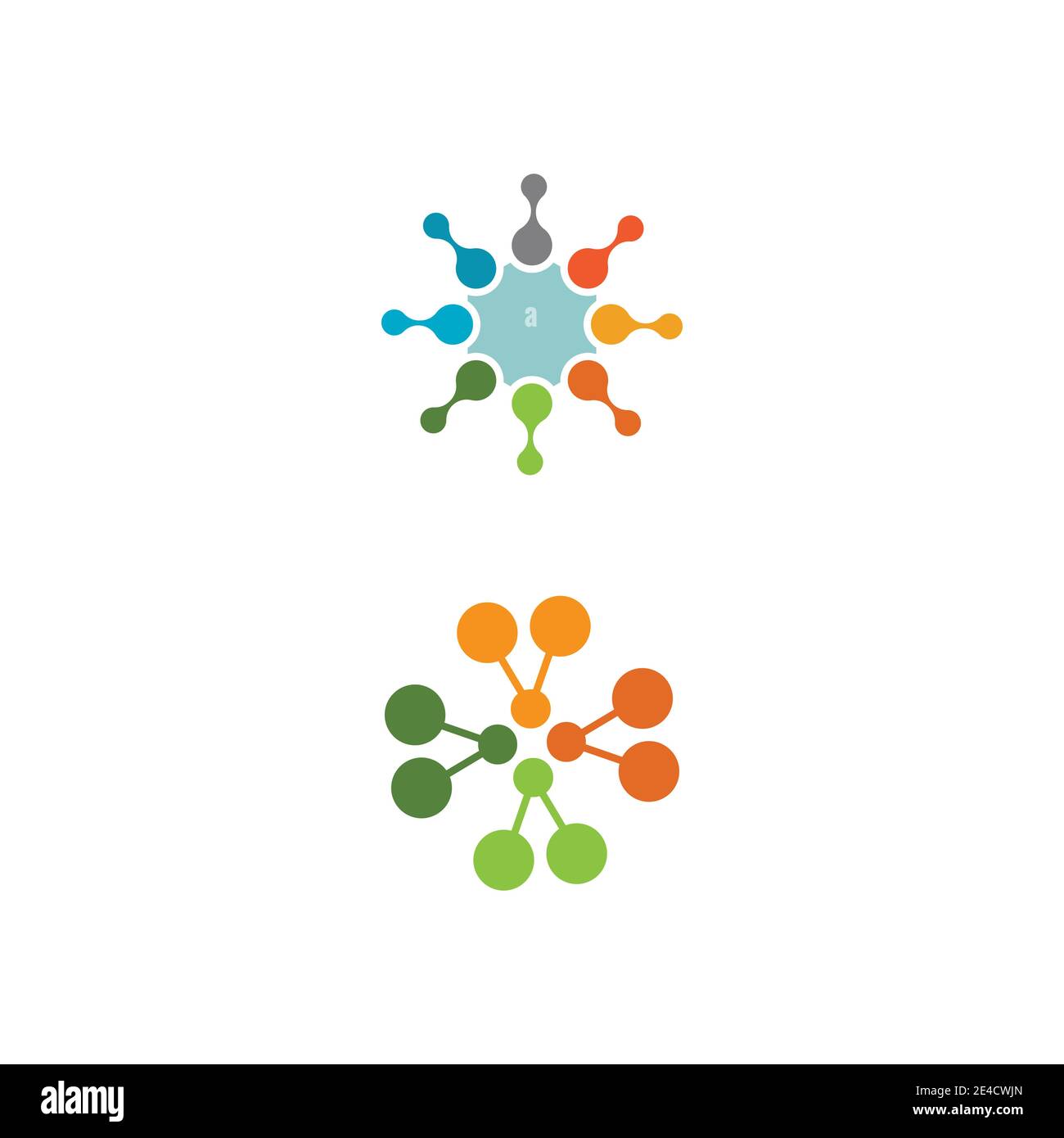Molecule symbol logo template vector illustration design Stock Vector