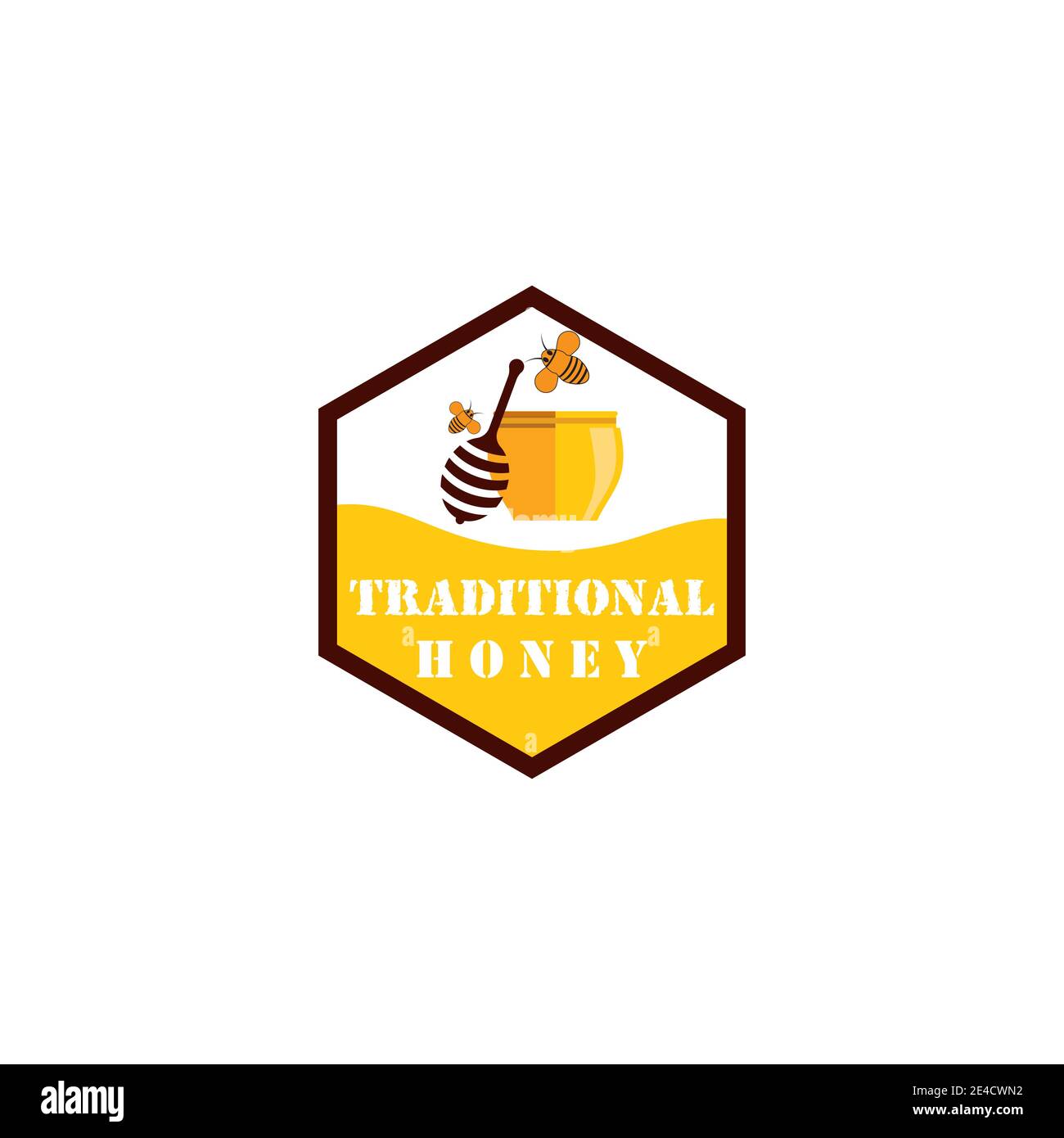 Honey  Logo Template Design Vector Design Concept Symbol Stock Vector