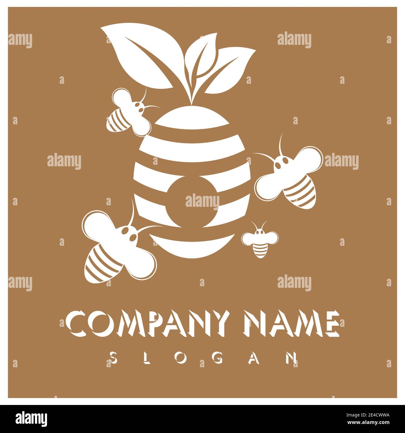 Honey  Logo Template Design Vector Design Concept Symbol Stock Vector