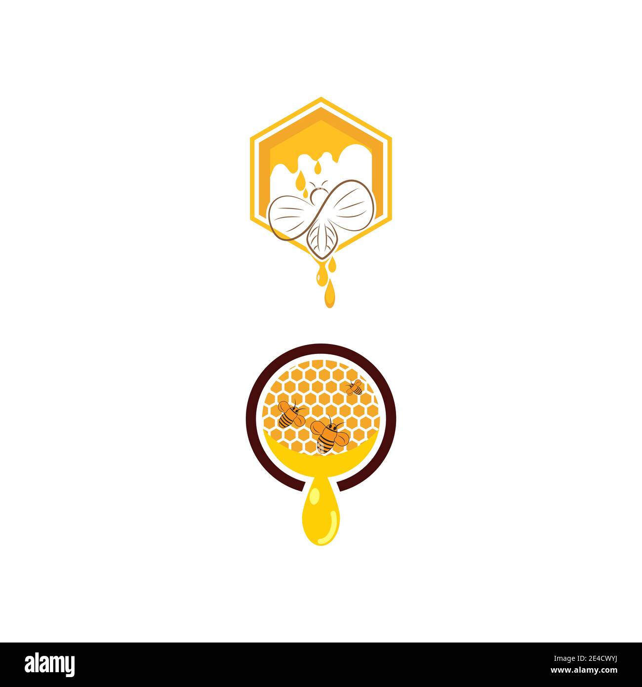 Honey  Logo Template Design Vector Design Concept Symbol Stock Vector