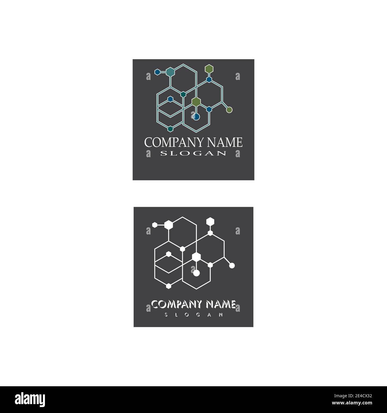 Molecule symbol logo template vector illustration design Stock Vector