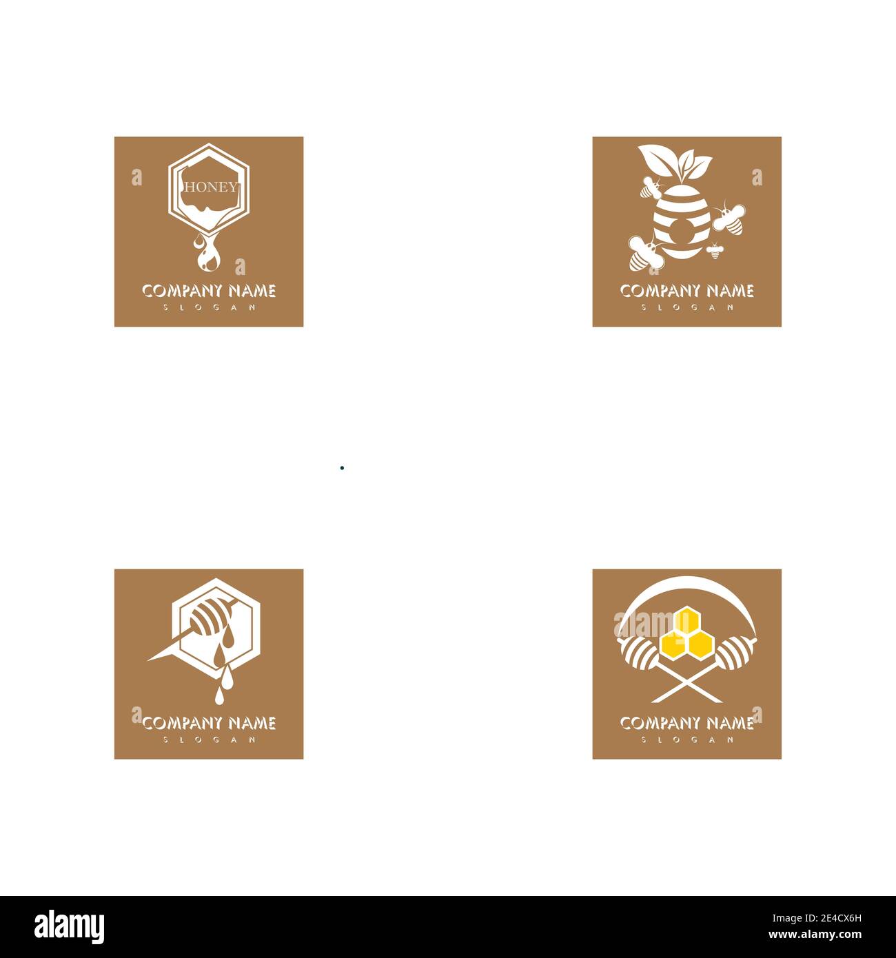 Set Honey  Logo Template Design Vector Design Concept Symbol Stock Vector