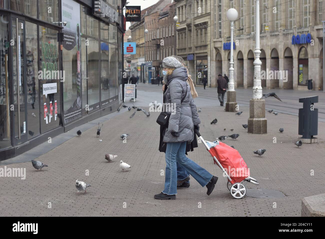 Street scene from Zagreb, Croatia Stock Photo