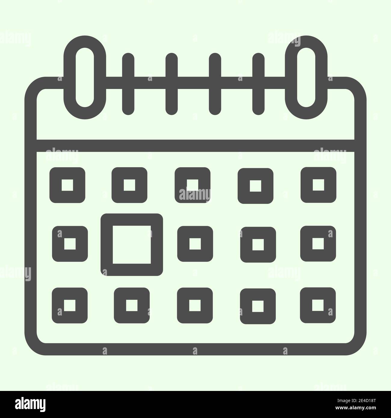 Calendar line icon. Office month date planner outline style pictogram