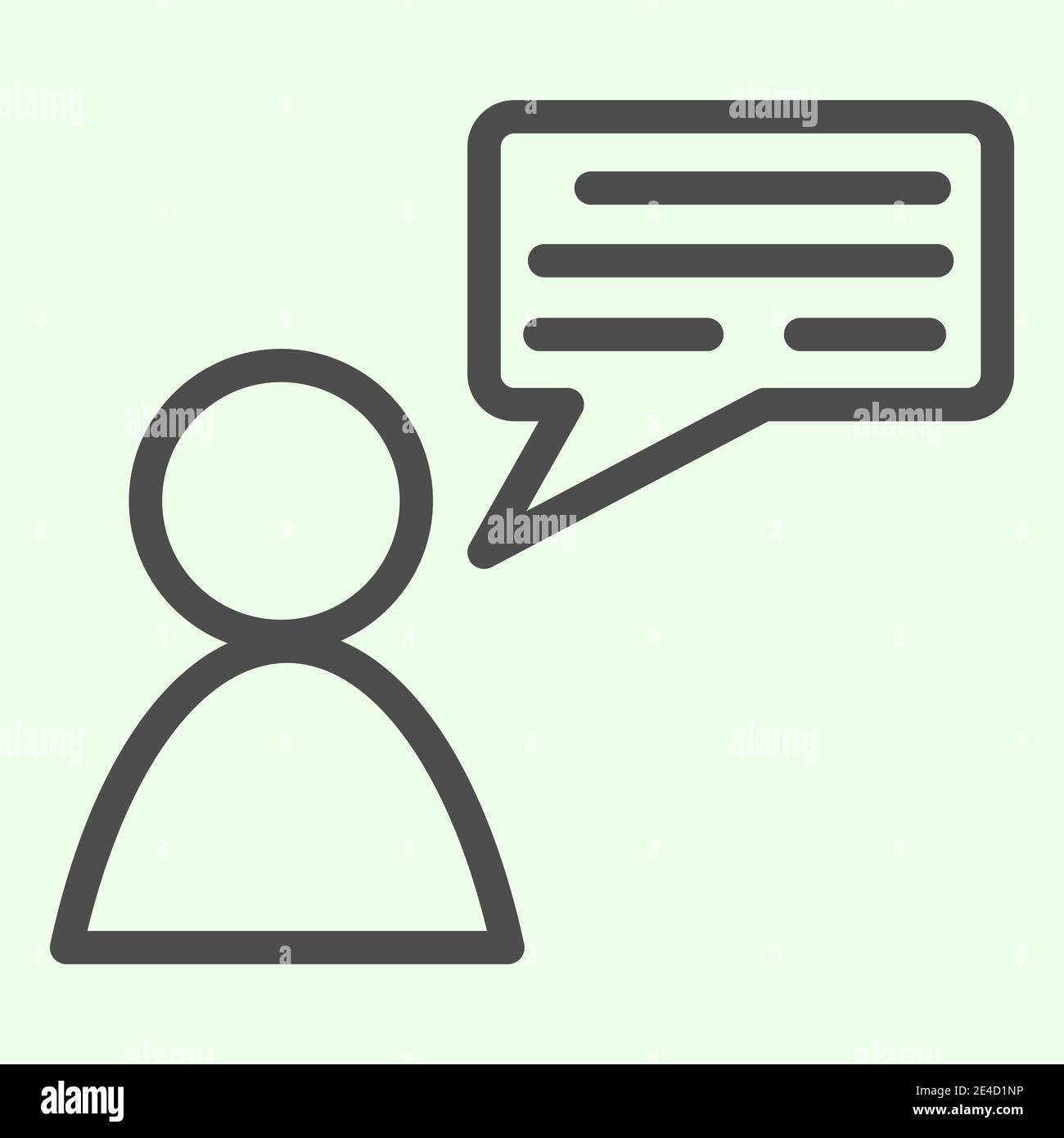 Quality chat icon outline Stock Vector Images - Alamy