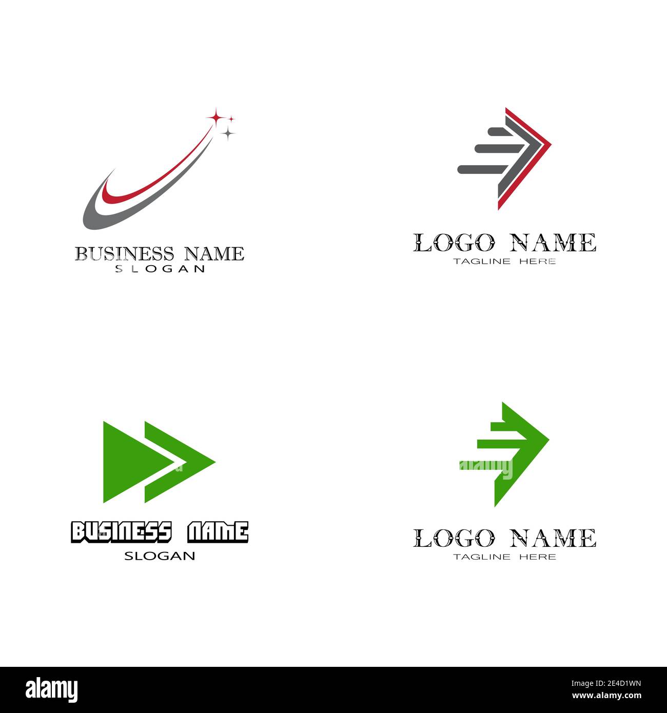 Set Arrow vector illustration icon Logo Template design Stock Vector ...