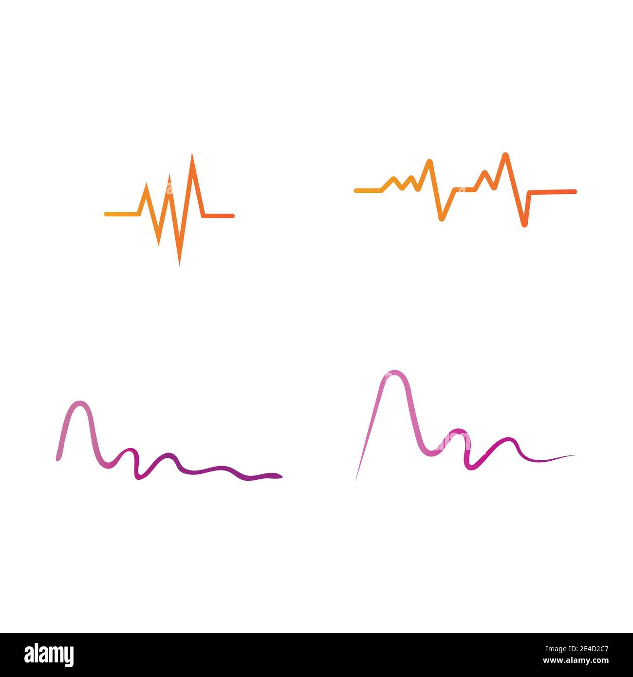Set Sound waves vector illustration design template Stock Vector Image ...