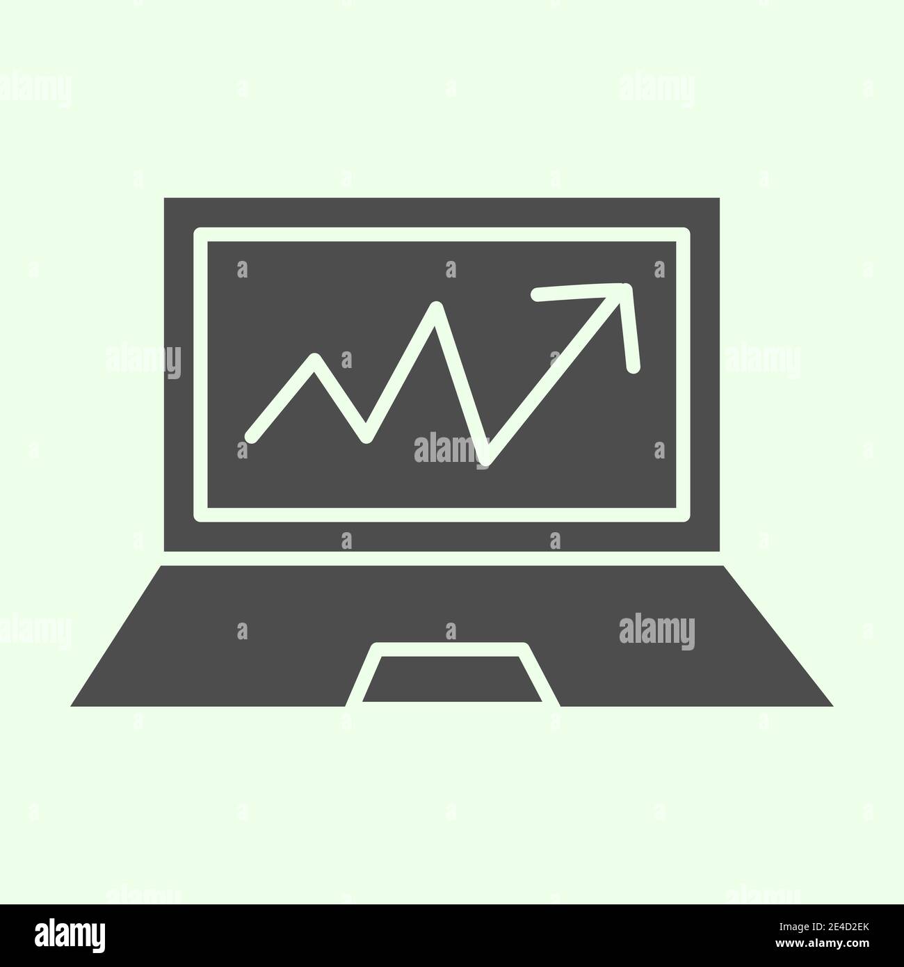 Monitor graph solid icon Stock Vector Images - Alamy