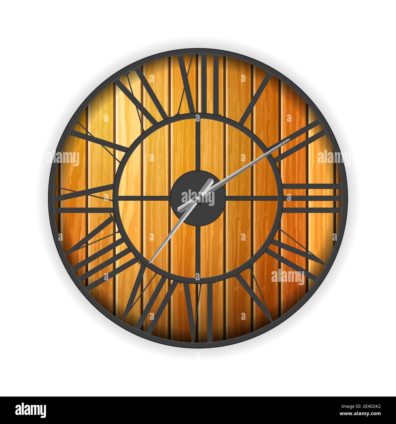 Wall clock on a white background. Vector illustration Stock Photo - Alamy