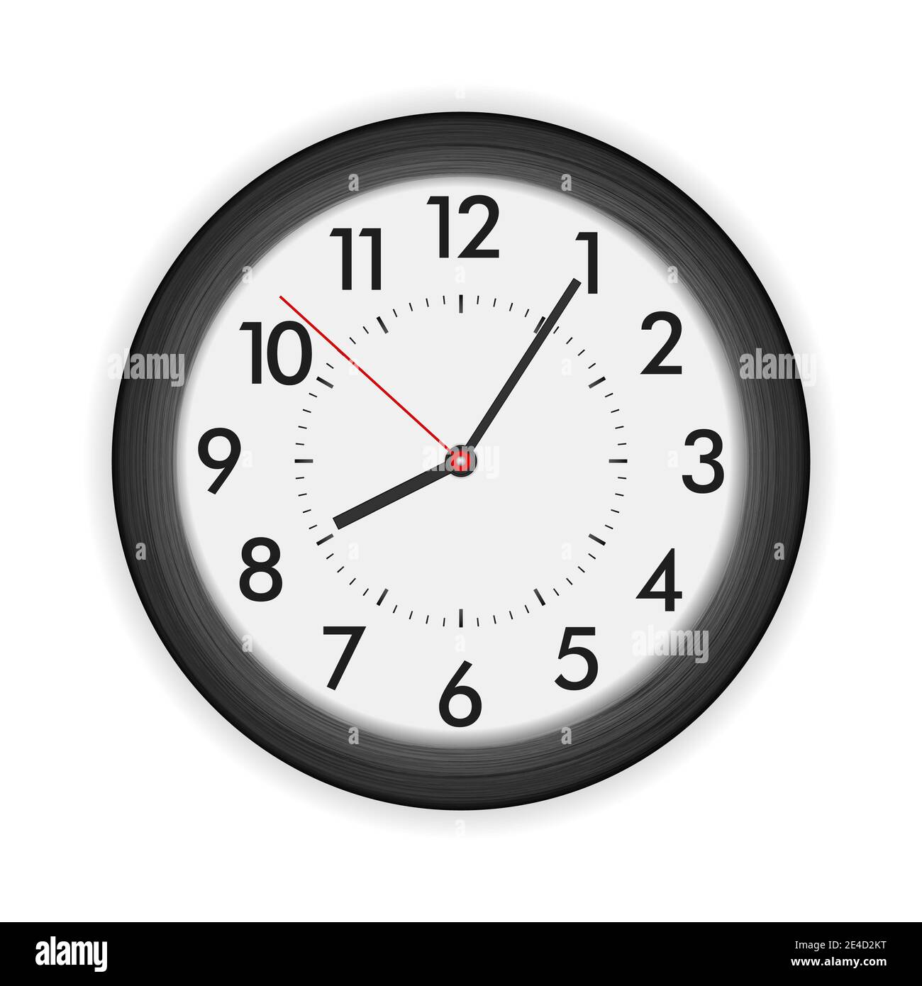 Wall clock on a white background. Vector illustration Stock Photo - Alamy