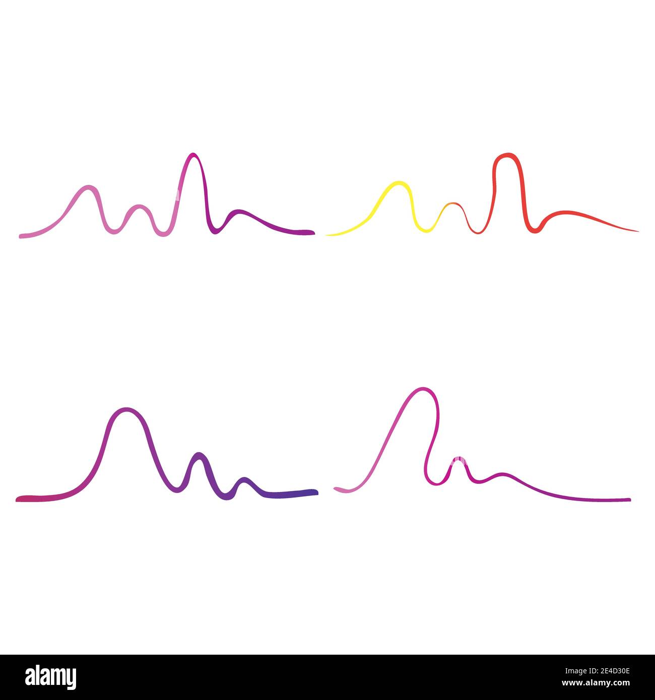 Set Sound waves vector illustration design template Stock Vector