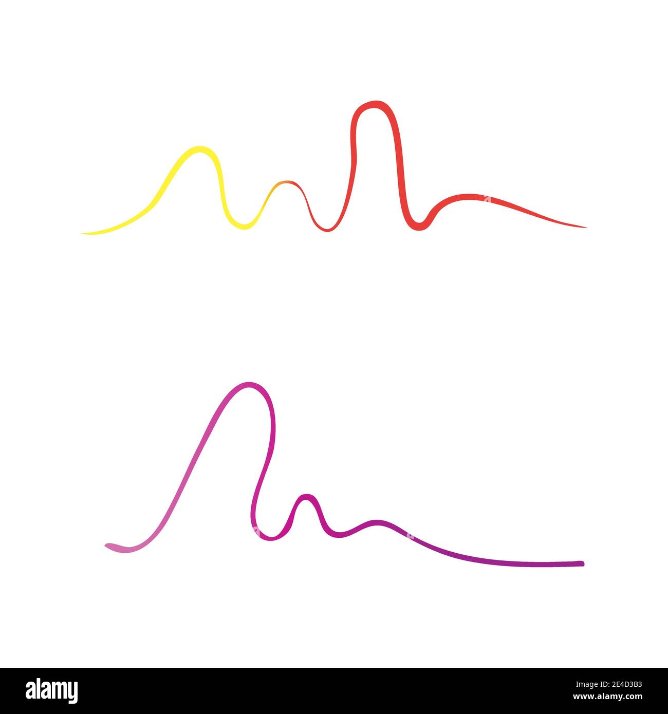 Sound waves vector illustration design template Stock Vector