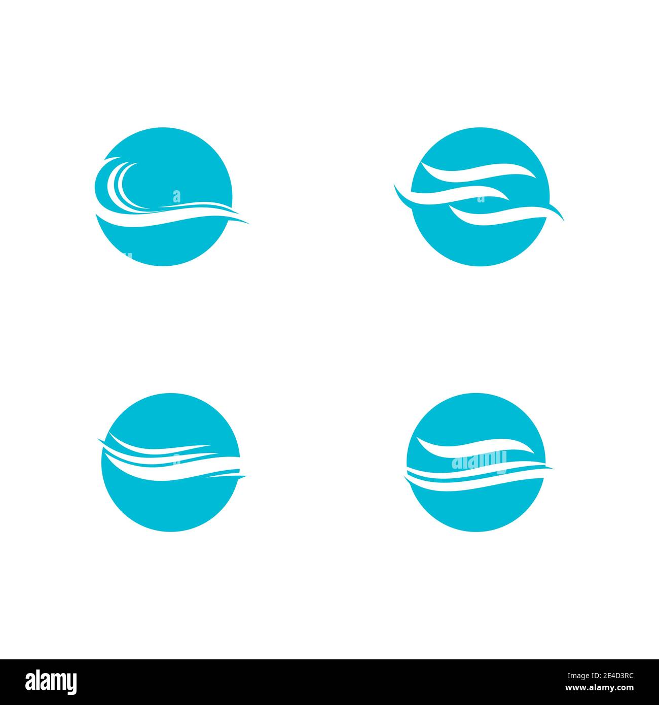 Set Waves Logo Template vector symbol nature Stock Vector