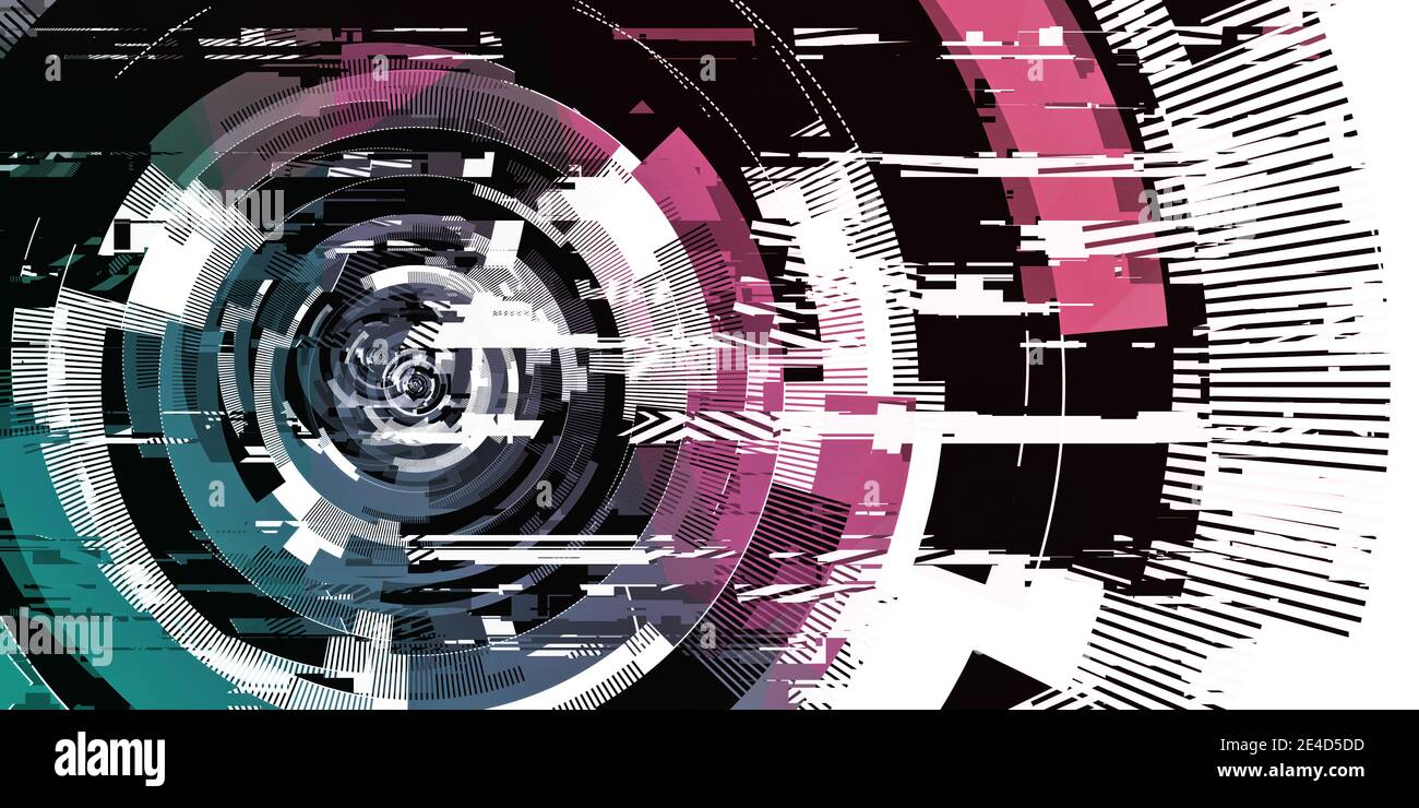 Cyberpunk Aesthetic Background Pattern as Futuristic Concept Stock Photo