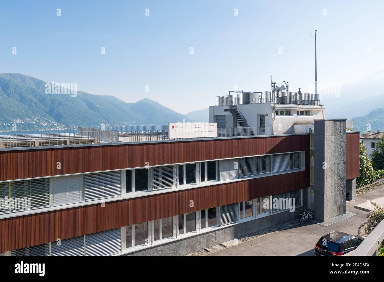 Federal Office of Meteorology and MeteoSwiss climatology, Locarno Monti headquarters, Switzerland Stock Photo