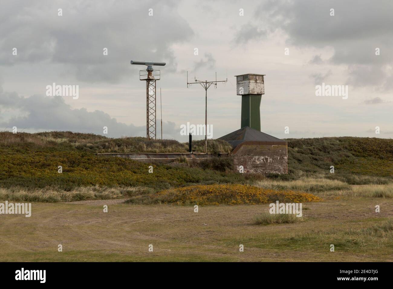 Thyboron, Denmark - 23 October 2020: Old WW2 bunker now used as coast radar station. Stock Photo