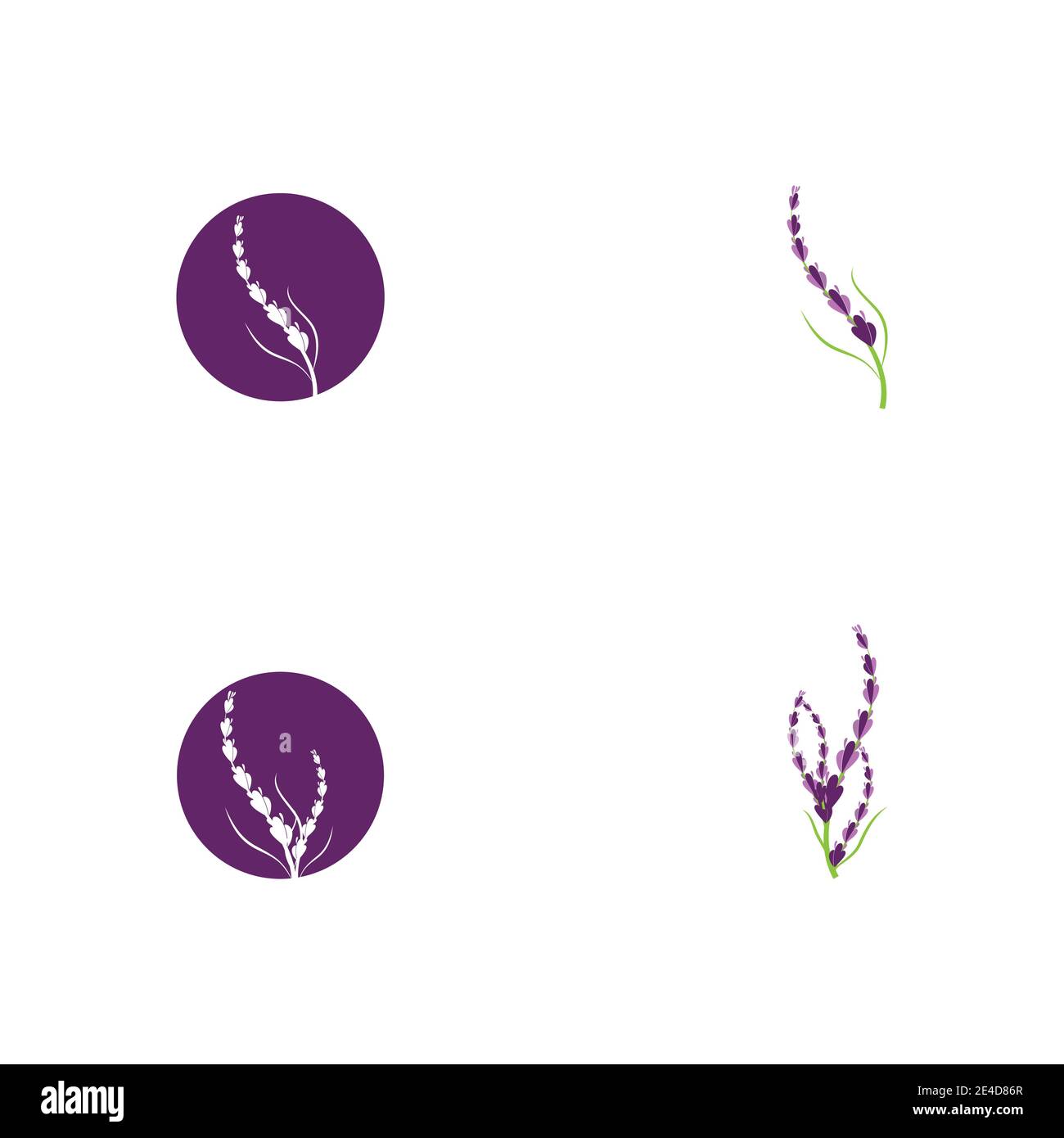 Set Lavender Logo Template vector symbol nature Stock Vector