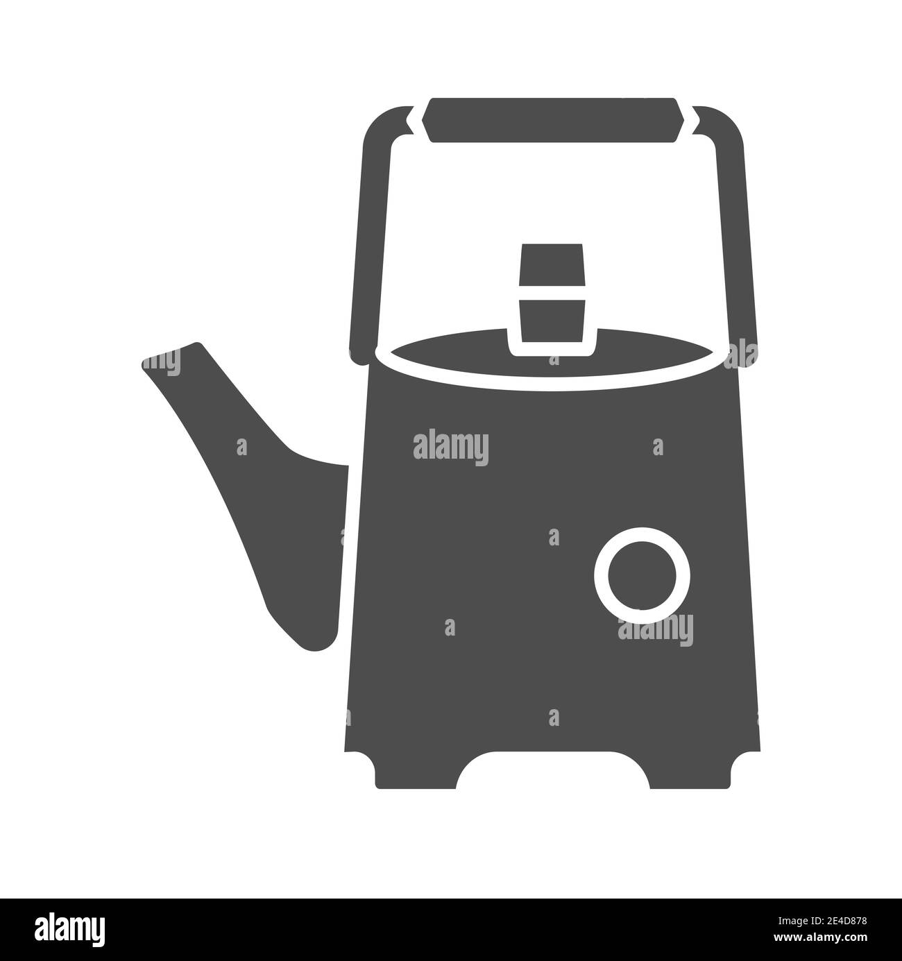 Ceramic coffee pot solid icon, Chinese tea ceremony concept, straight ...