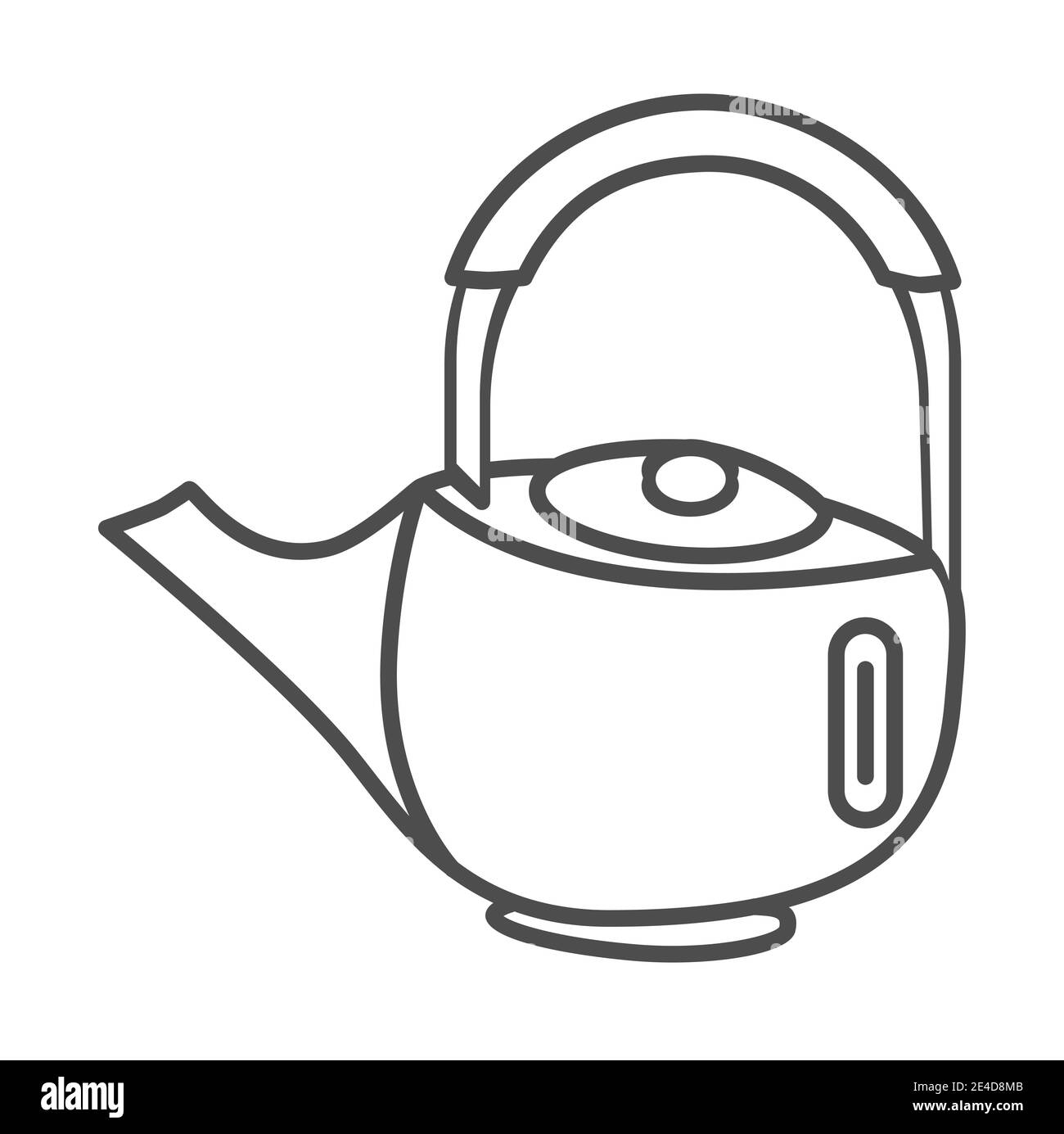 Ceramic teapot thin line icon, Chinese tea ceremony concept, japanese