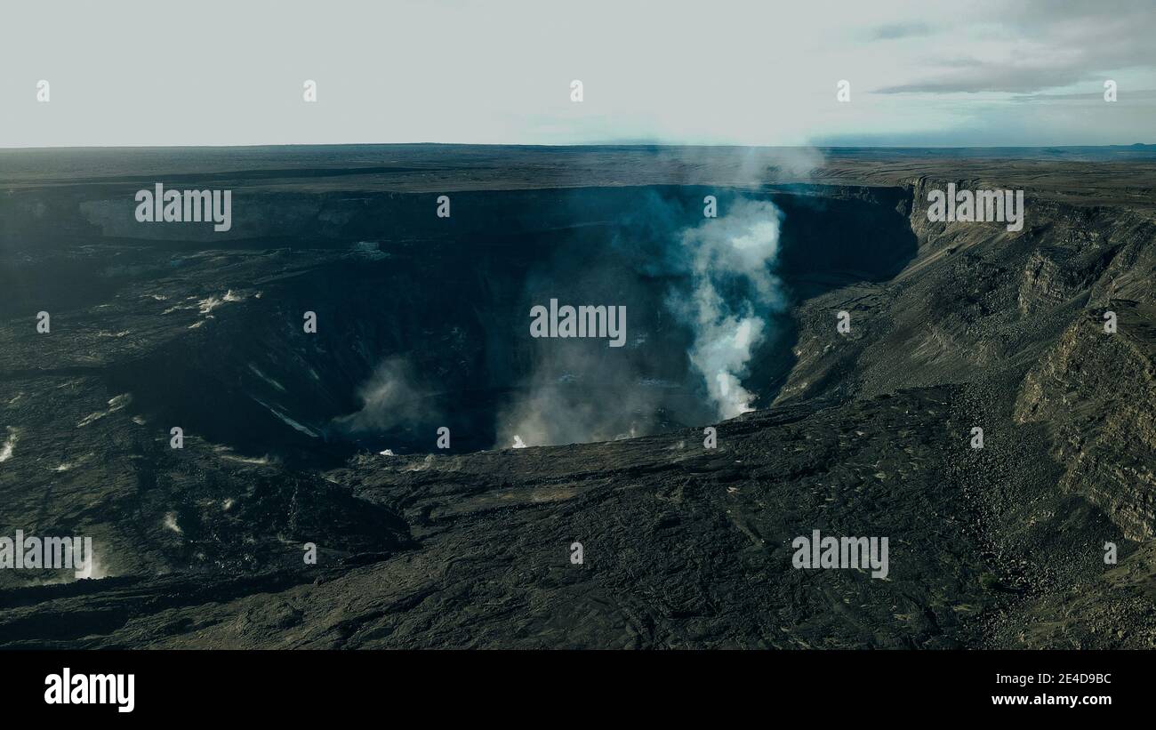 Kilauea Volcano in Hawaii Volcanoes National Park on the Big Island