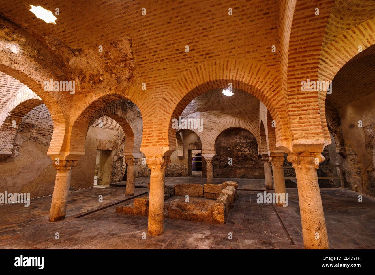 Arab Baths Cultural Center at Villardompardo Palace, Jaen city. Andalusia, Southern Spain Europe Stock Photo