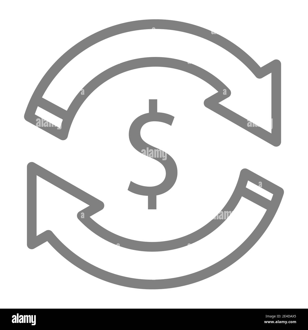 Dollar exchange line icon. Currency exchange vector illustration ...