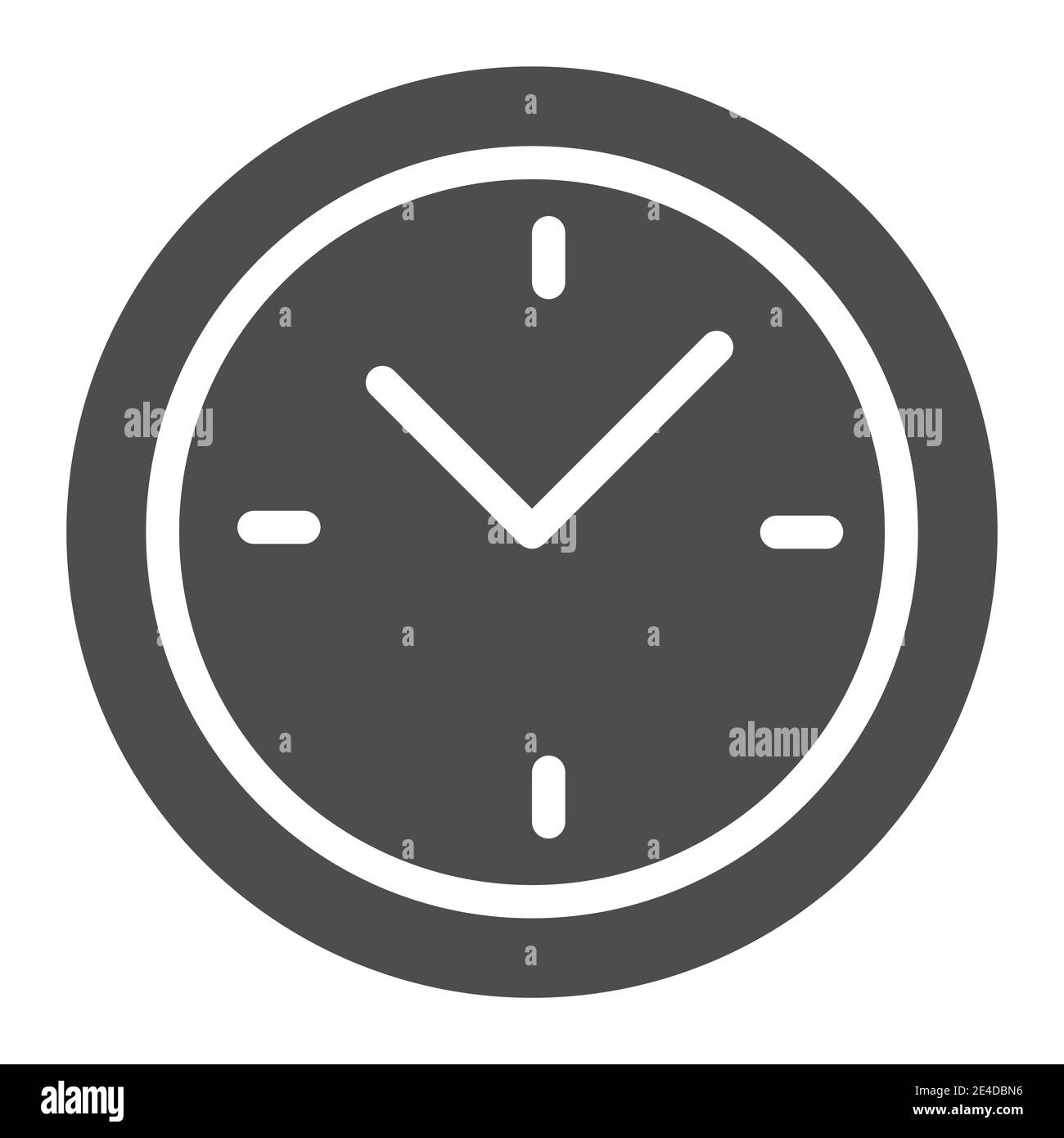 Clock solid icon. Time vector illustration isolated on white. Dial glyph style design, designed for web and app. Eps 10. Stock Vector