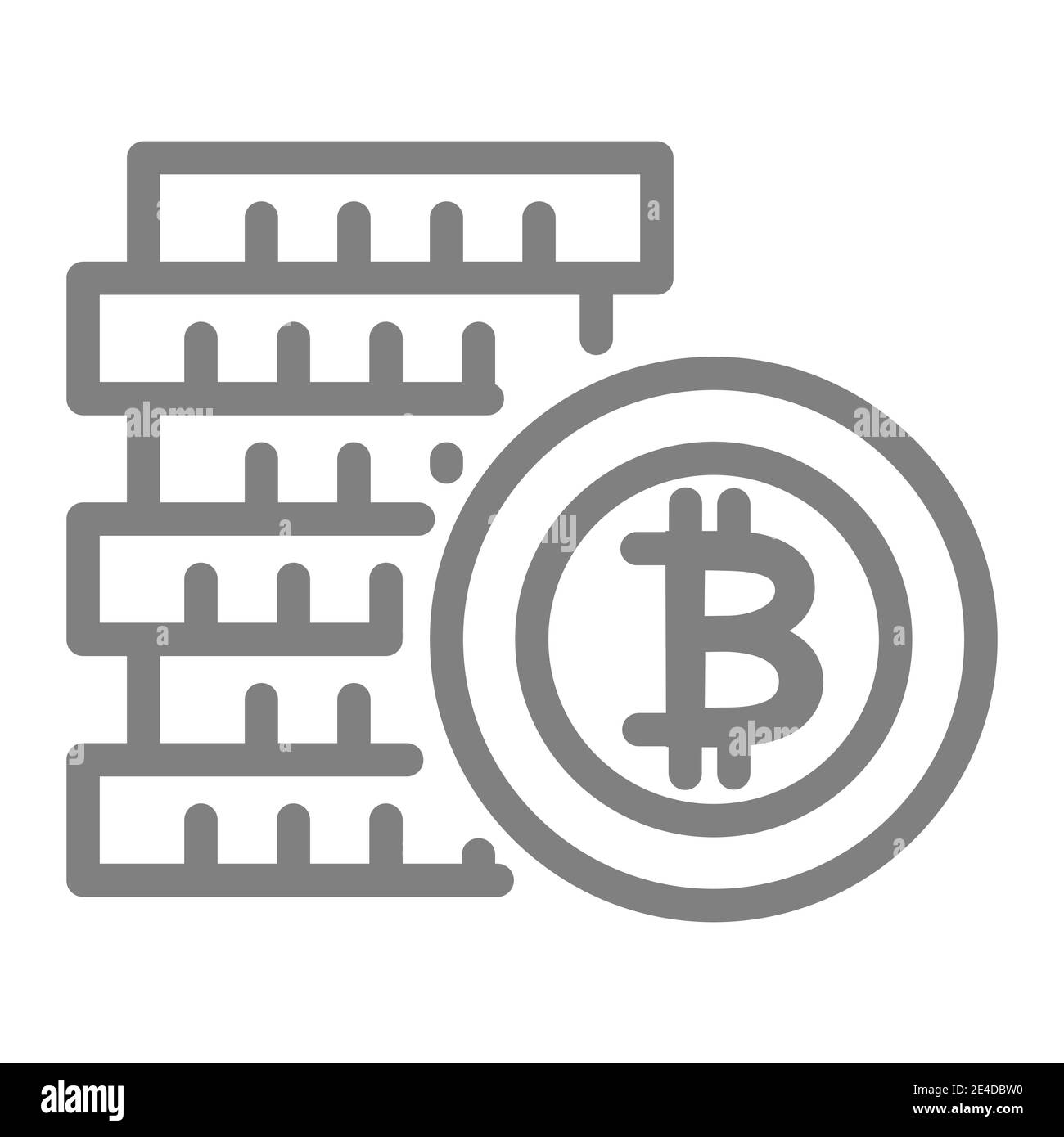 Pile of bitcoin coins line icon. Cryptocurrency stack vector illustration  isolated on white. Pile of coins outline style design, designed for web and  Stock Vector Image & Art - Alamy